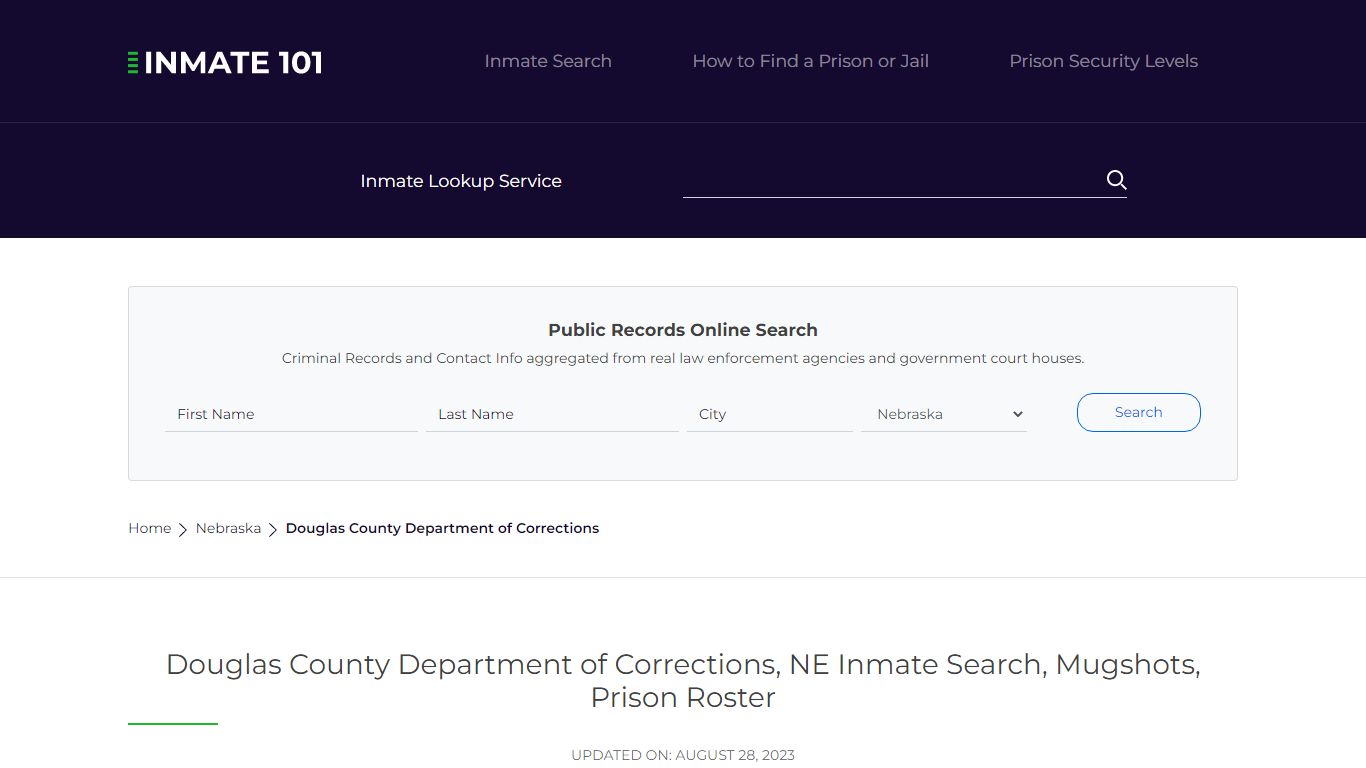 Douglas County Department of Corrections - Inmate101